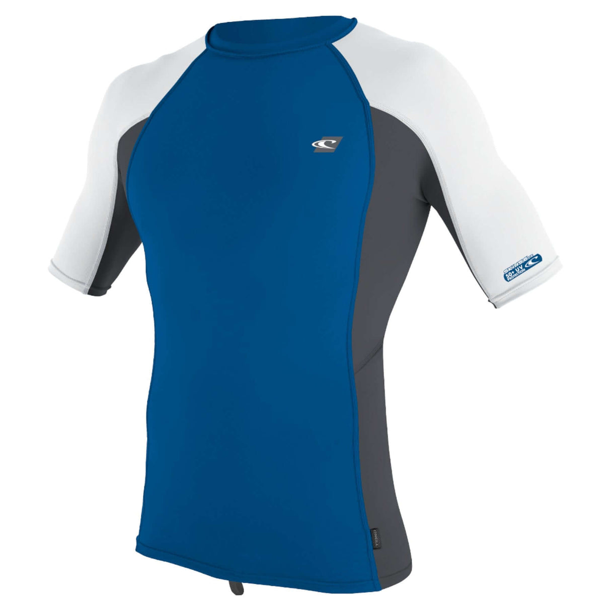 O'Neill Men's Premium Skins Short Sleeve Rash Guard Deepsea/Graphite/White / Small-Deepsea/Graphite/White / Medium-Deepsea/Graphite/White / Large-Deepsea/Graphite/White / X-Large-Deepsea/Graphite/White / XX-Large - 53 Degrees North