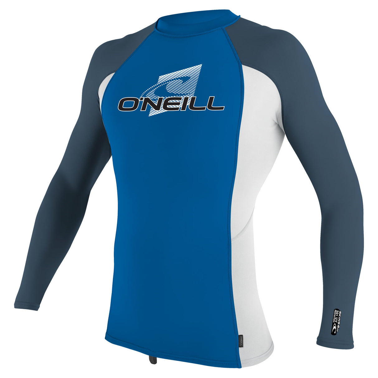 O'Neill Youth Premium Skins Long Sleeve Rash Guard Ocean/White/Copen Blue / Age 5-6-Ocean/White/Copen Blue / Age 7-8-Ocean/White/Copen Blue / Age 9-10-Ocean/White/Copen Blue / Age 11-12-Ocean/White/Copen Blue / Age 13-14 - 53 Degrees North
