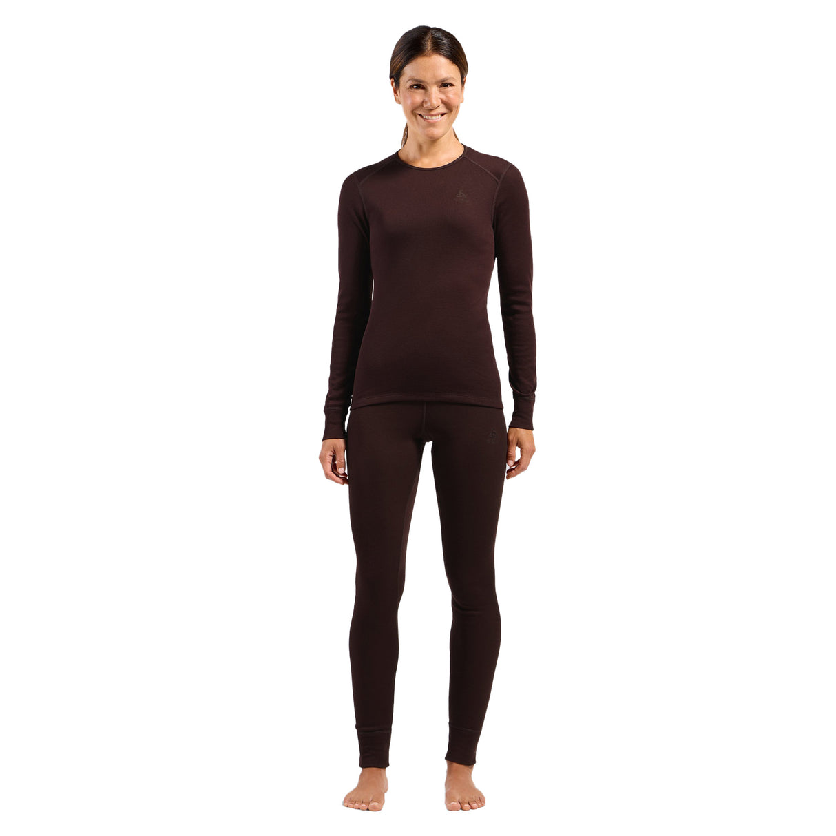 ODLO Women's Active Warm Eco Baselayer Top Fudge / X-Small-Fudge / Small-Fudge / Medium-Fudge / Large-Fudge / X-Large - 53 Degrees North
