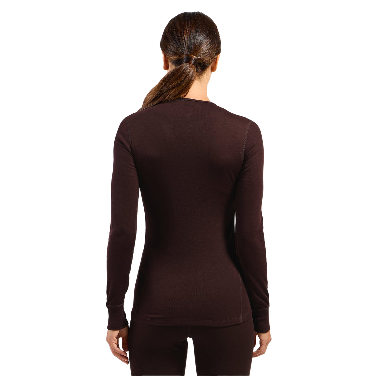 ODLO Women's Active Warm Eco Baselayer Top Fudge / X-Small-Fudge / Small-Fudge / Medium-Fudge / Large-Fudge / X-Large - 53 Degrees North