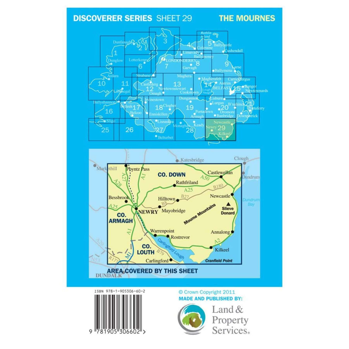 Ordnance Survey Discoverer Series 29 - The Mournes Default Title - 53 Degrees North