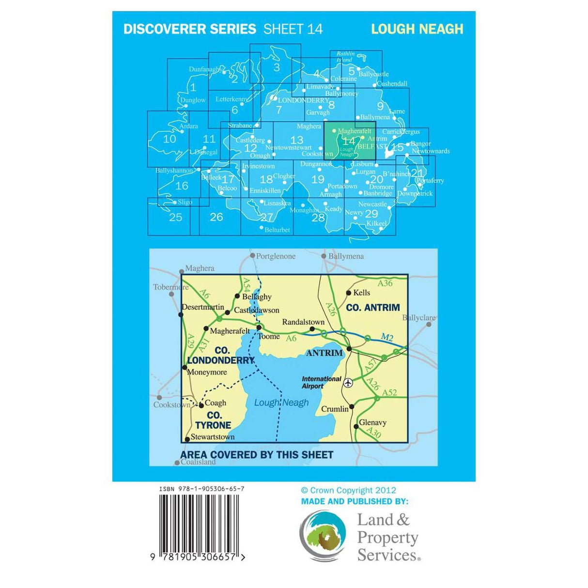 Ordnance Survey Discovery Series 14 - Lough Neagh Default Title - 53 Degrees North