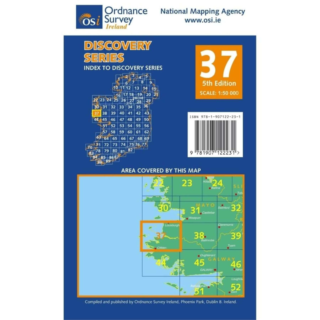 Ordnance Survey Discovery Series 37 - Mayo, Galway Default Title - 53 Degrees North