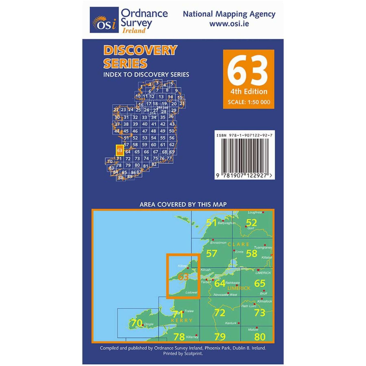 Ordnance Survey Discovery Series 63 - Clare, Kerry Default Title - 53 Degrees North