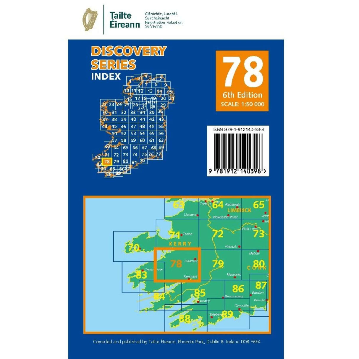 Ordnance Survey Discovery Series 78 - Kerry Map Default Title - 53 Degrees North