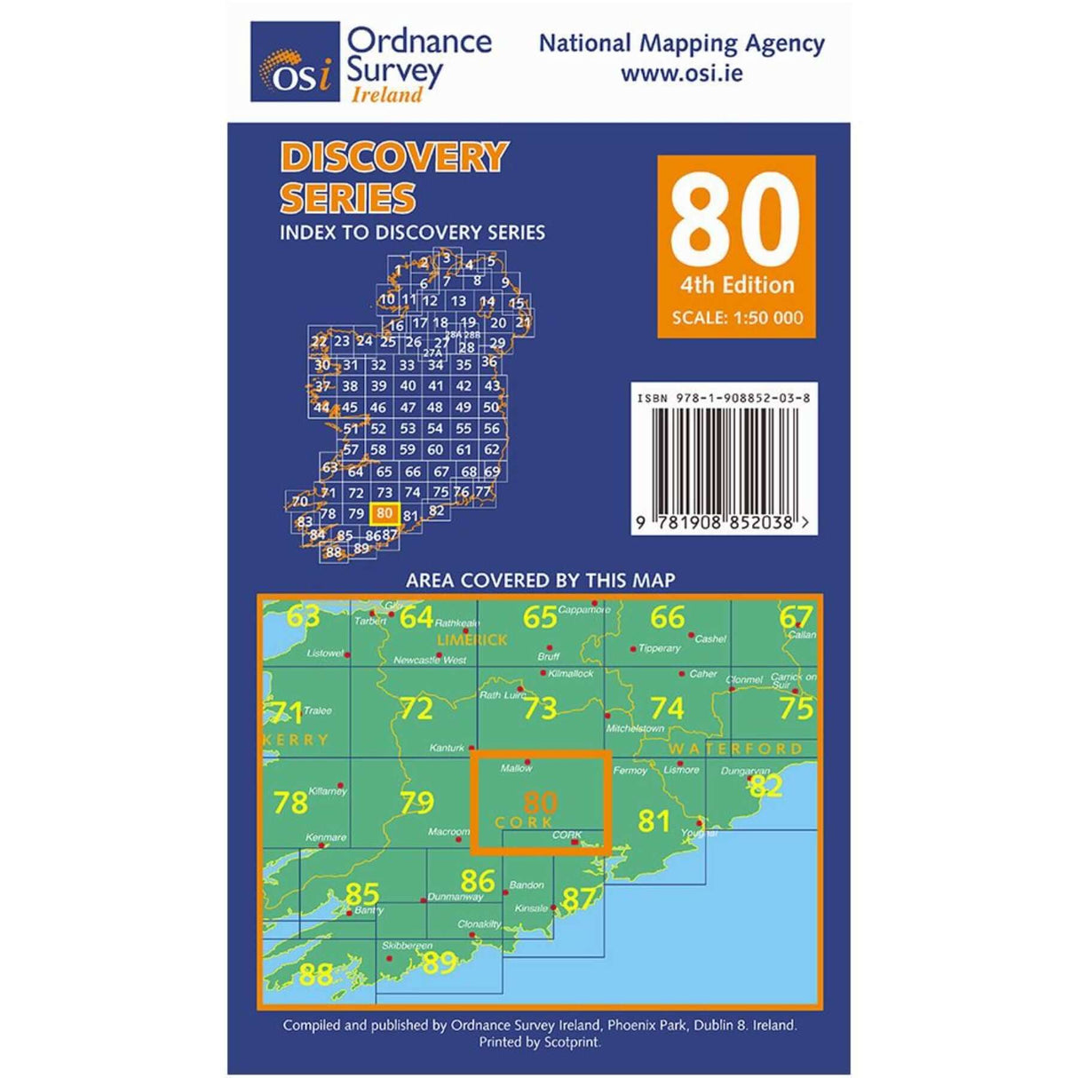 Ordnance Survey Discovery Series 80 - Cork Map Default Title - 53 Degrees North