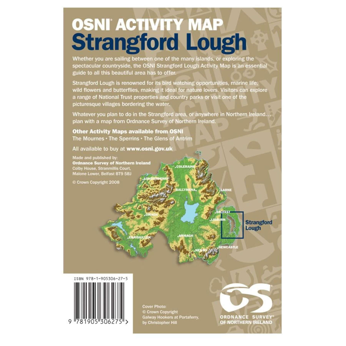 Ordnance Survey Strangford Lough Activity Map Default Title - 53 Degrees North