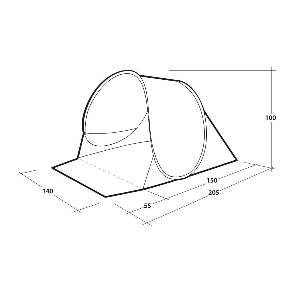Outwell Eastbourne Beach Shelter Cream White - 53 Degrees North