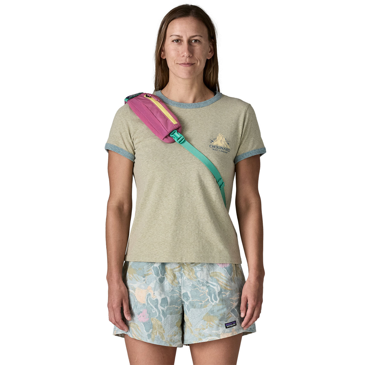 Patagonia Atom Sling 8L Shoulder Bag Smolder Blue-Faded Magenta-Weathered Stone - 53 Degrees North