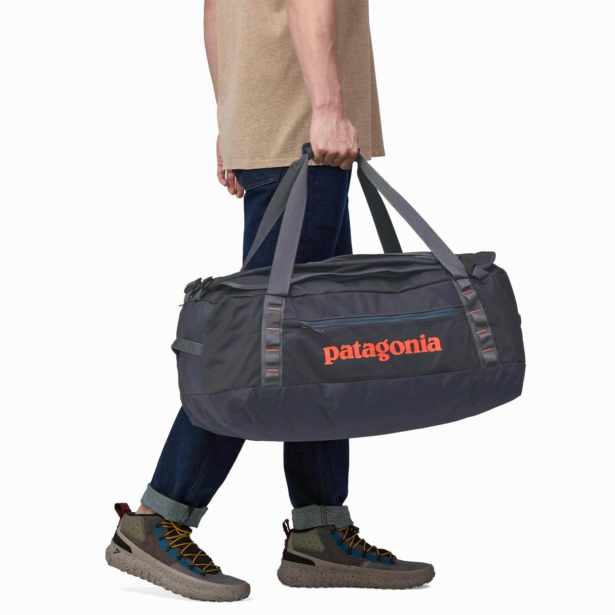 Patagonia Black Hole Duffel 55L Smolder Blue/Amanita Red-Black-Smolder Blue-Black/Black - 53 Degrees North