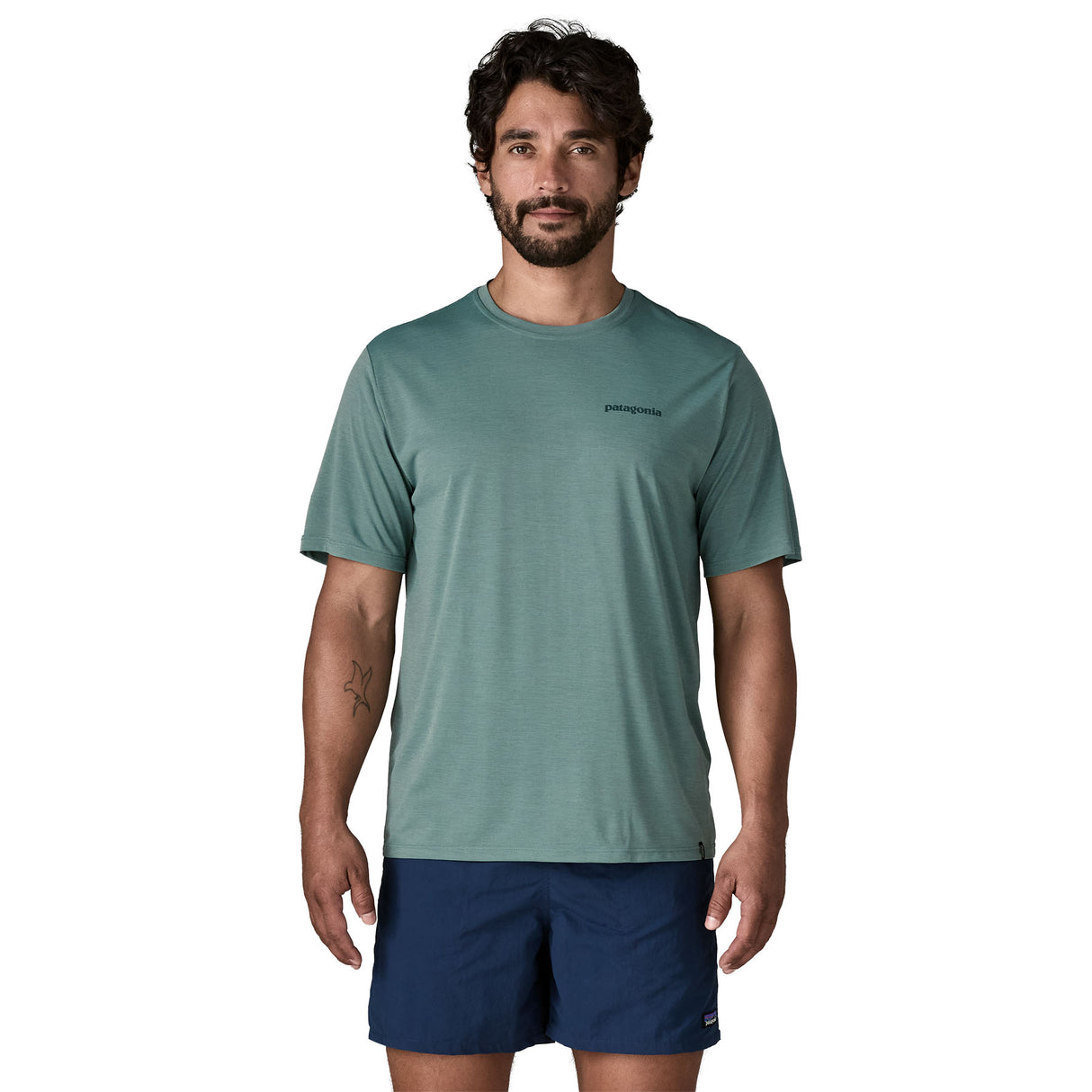 Patagonia Men's Cap Cool Daily Shirt - Boardshort Logo Blue Sage - Light Blue Sage X-Dye / Small-Blue Sage - Light Blue Sage X-Dye / Medium-Blue Sage - Light Blue Sage X-Dye / Large-Blue Sage - Light Blue Sage X-Dye / X-Large-Blue Sage - Light Blue Sage X-Dye / XX-Large - 53 Degrees North