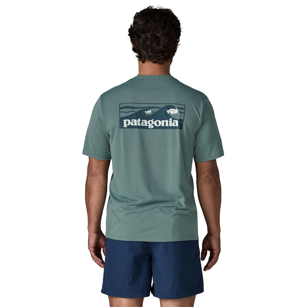 Patagonia Men's Cap Cool Daily Shirt - Boardshort Logo Blue Sage - Light Blue Sage X-Dye / Small-Blue Sage - Light Blue Sage X-Dye / Medium-Blue Sage - Light Blue Sage X-Dye / Large-Blue Sage - Light Blue Sage X-Dye / X-Large-Blue Sage - Light Blue Sage X-Dye / XX-Large - 53 Degrees North