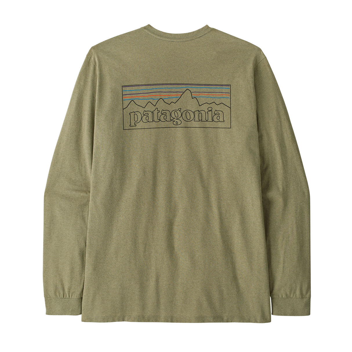 Patagonia Men's Long Sleeve P-6 Logo Responsibili-Tee P-6 Outline/Gumtree green / Small-P-6 Outline/Gumtree green / Medium-P-6 Outline/Gumtree green / Large-P-6 Outline/Gumtree green / X-Large-P-6 Outline/Gumtree green / XX-Large - 53 Degrees North