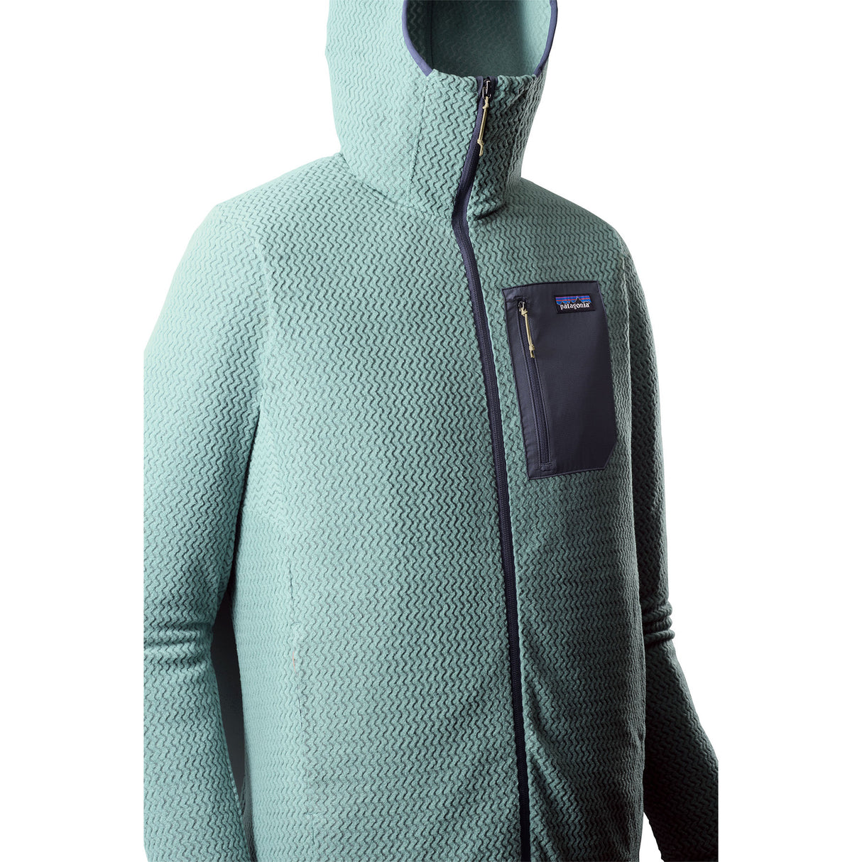 Patagonia Men's R1 Air Full-Zip Hooded Lightweight Fleece Jacket Blue Sage / Small-Blue Sage / Medium-Blue Sage / Large-Blue Sage / X-Large-Blue Sage / XX-Large - 53 Degrees North