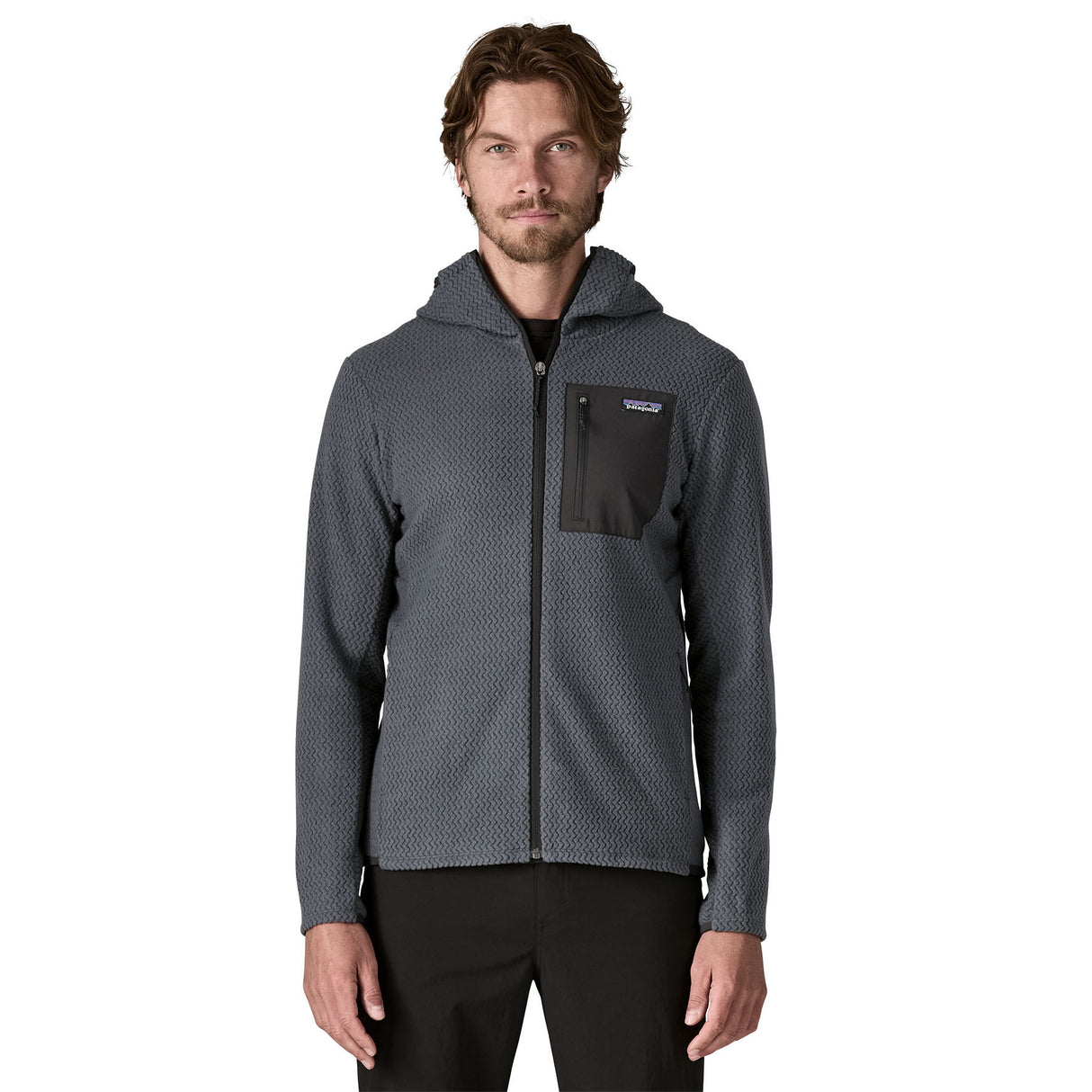 Patagonia Men's R1 Air Full-Zip Hooded Lightweight Fleece Jacket Blue Sage / Small-Blue Sage / Medium-Blue Sage / Large-Blue Sage / X-Large-Blue Sage / XX-Large - 53 Degrees North