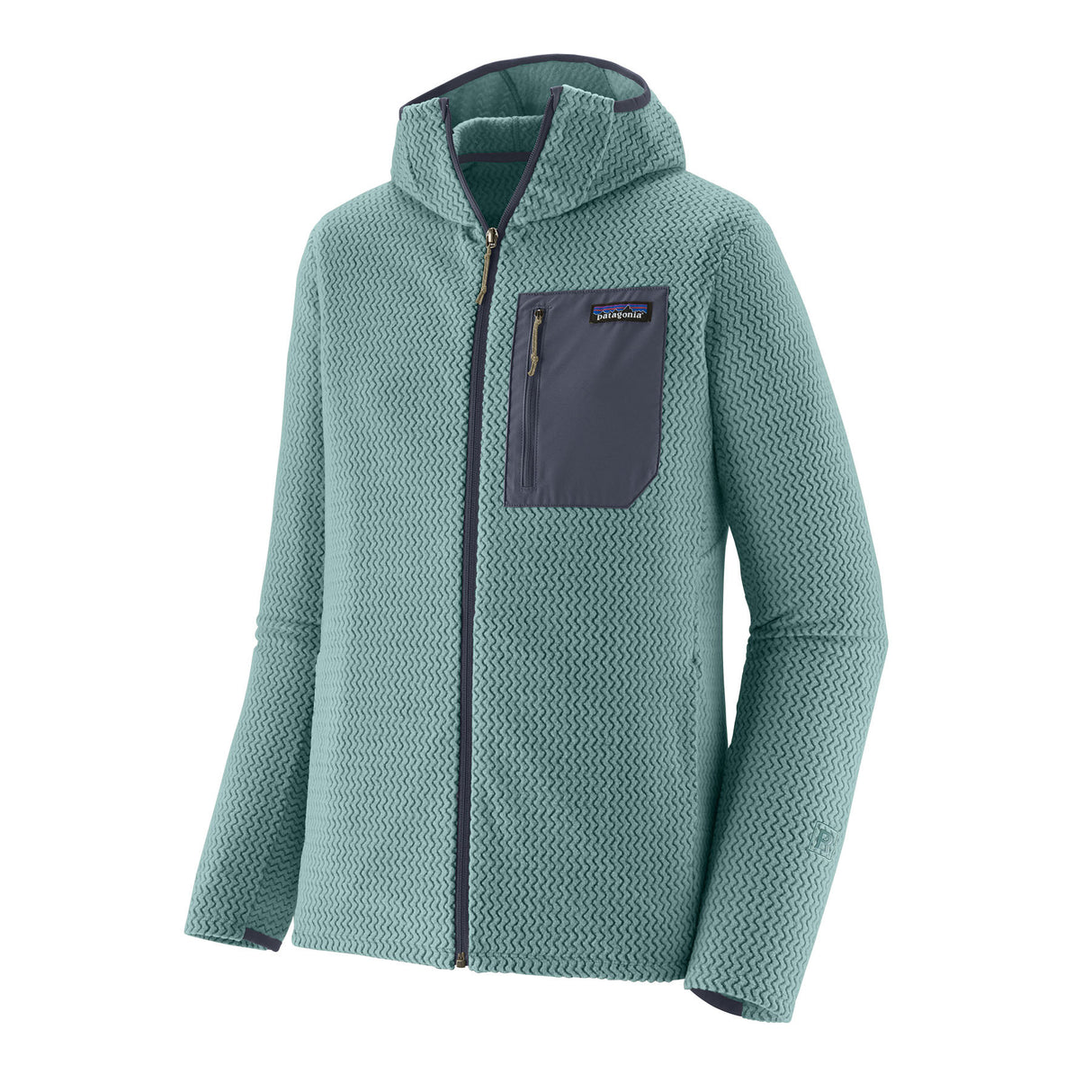 Patagonia Men's R1 Air Full-Zip Hooded Lightweight Fleece Jacket Blue Sage / Small-Blue Sage / Medium-Blue Sage / Large-Blue Sage / X-Large-Blue Sage / XX-Large - 53 Degrees North