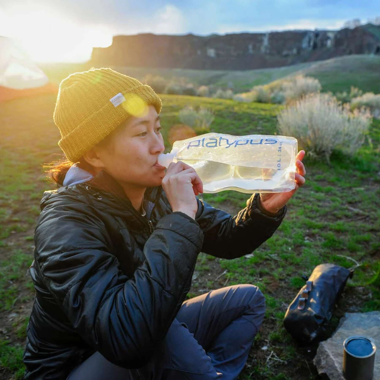 Platypus Softbottle 1L Closure Cap Logo - 53 Degrees North