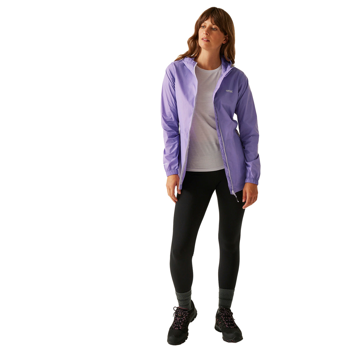 Regatta Women's Pack-It III Waterproof Jacket Washed Denim / X-Small-Washed Denim / Small-Washed Denim / Medium-Washed Denim / Large-Washed Denim / X-Large - 53 Degrees North