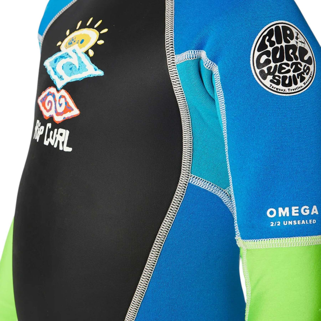 Ripcurl Kids' Groms Omega Back Zip Easy Off Wetsuit Blue / Age 2-Blue / Age 3-4-Blue / Age 5-6-Hot Pink / Age 2-Hot Pink / Age 3-4 - 53 Degrees North