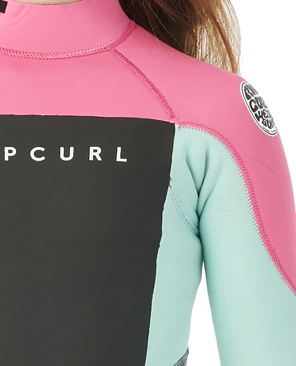 Ripcurl Kids' Omega 3/2 Back Zip Wetsuit Pink / Age 7-8-Pink / Age 9-10-Pink / Age 11-12-Pink / Age 13-14-Pink / Age 15-16 - 53 Degrees North
