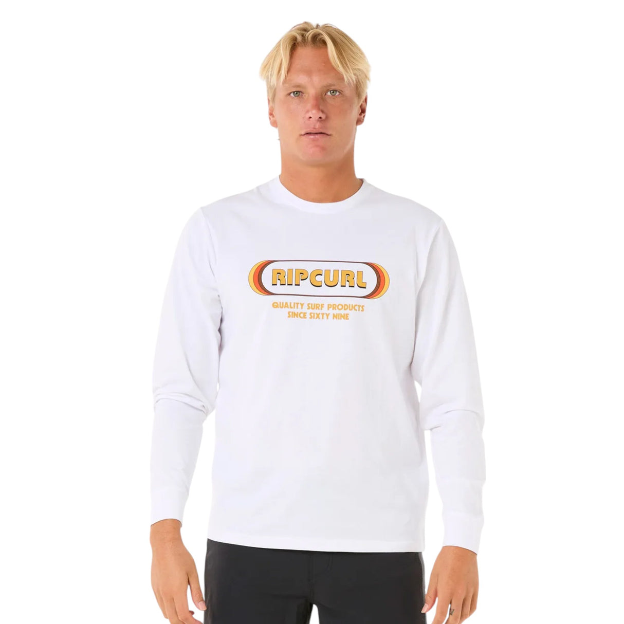 Ripcurl Men's Icons Of Surf UPF Long Sleeve Rash Vest Black / Small-Black / Medium-Black / Large-Black / X-Large-White / Small - 53 Degrees North