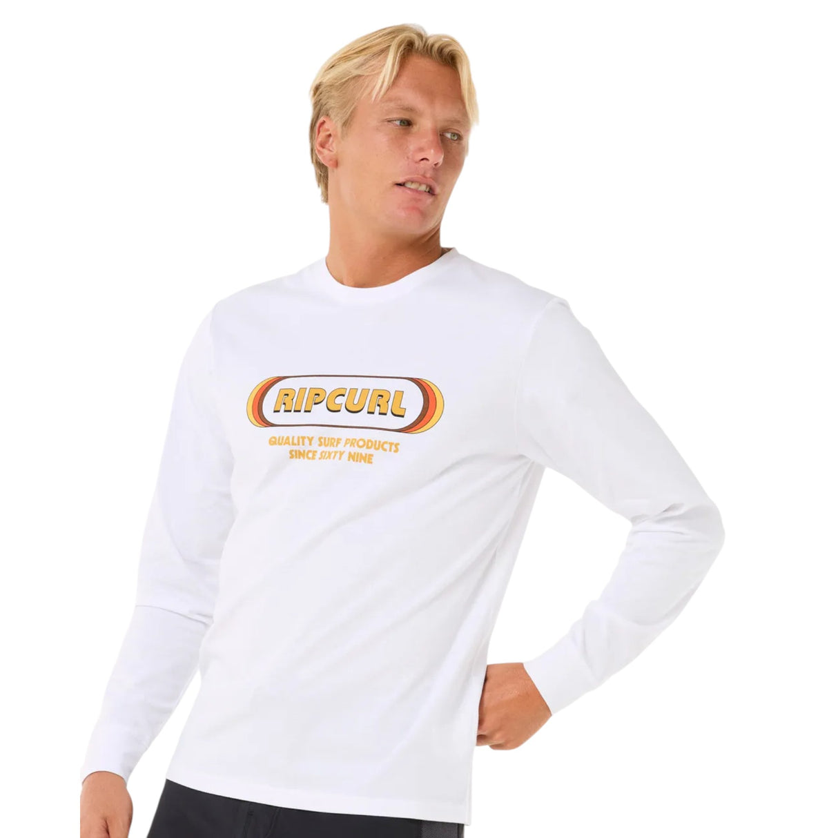 Ripcurl Men's Icons Of Surf UPF Long Sleeve Rash Vest Black / Small-Black / Medium-Black / Large-Black / X-Large-White / Small - 53 Degrees North