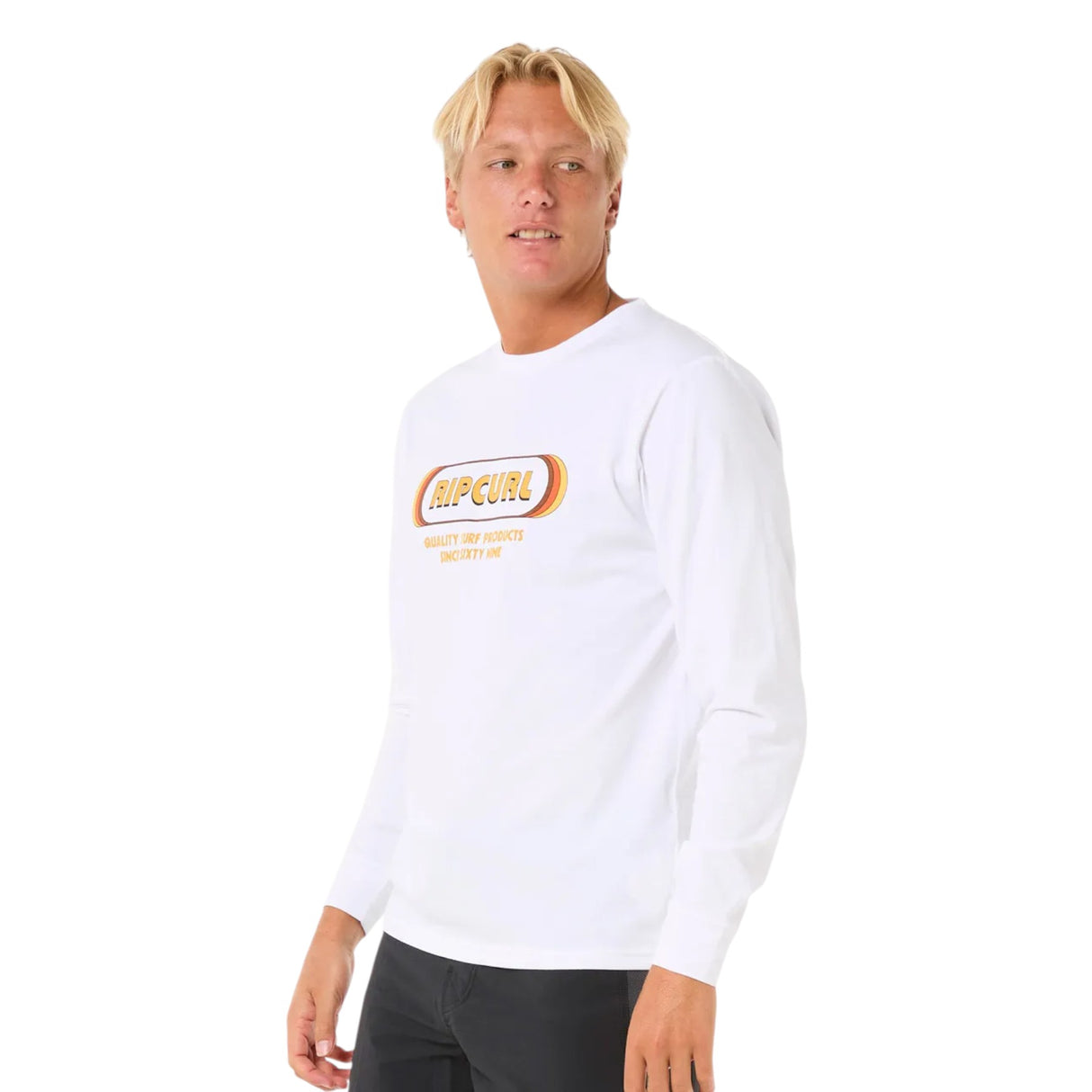 Ripcurl Men's Icons Of Surf UPF Long Sleeve Rash Vest Black / Small-Black / Medium-Black / Large-Black / X-Large-White / Small - 53 Degrees North
