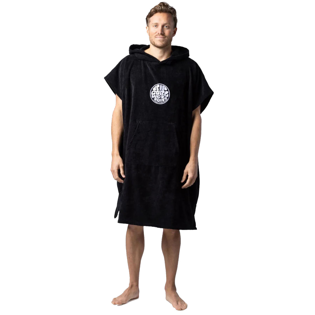 Ripcurl Men's Logo Hooded Towel Black - 53 Degrees North