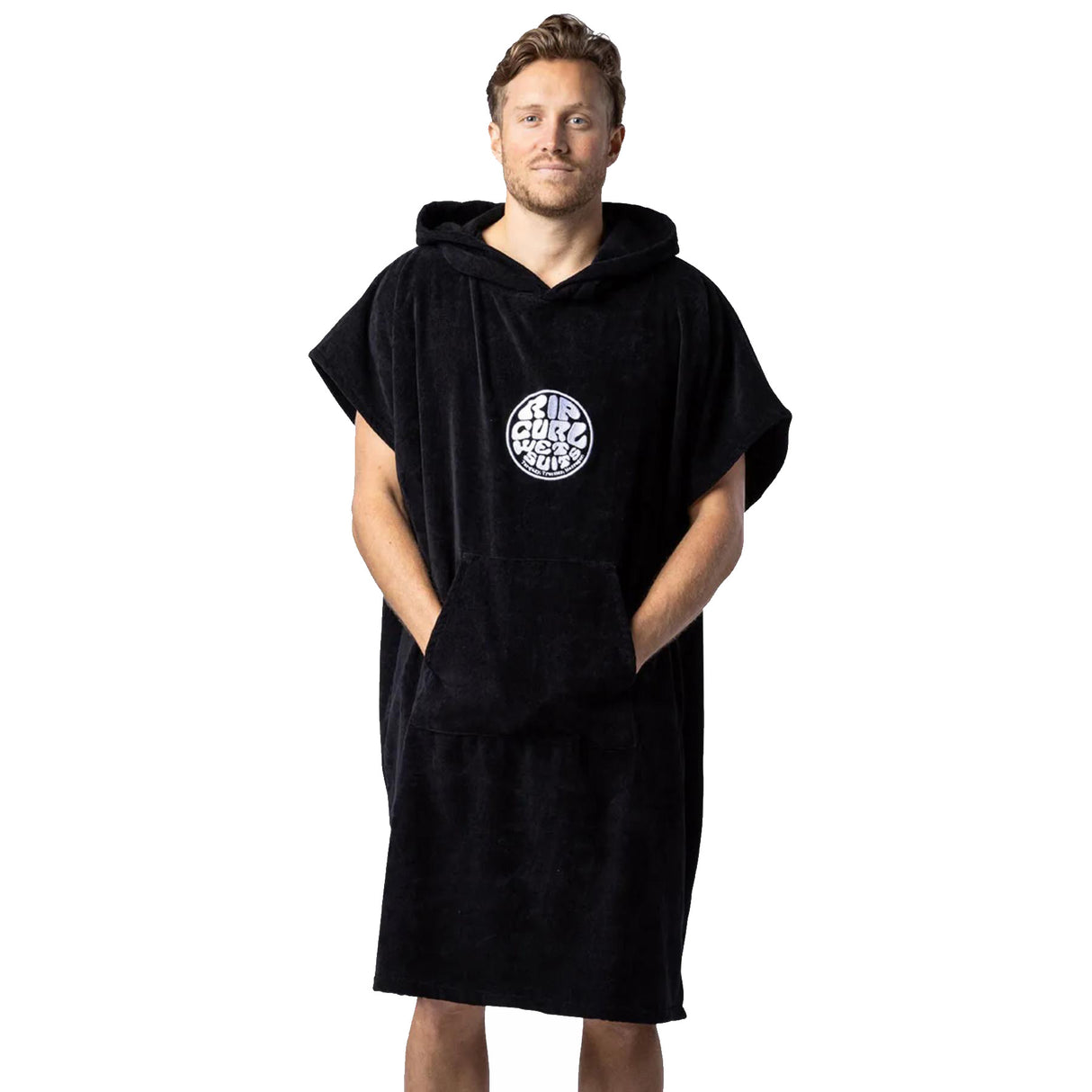 Ripcurl Men's Logo Hooded Towel Black - 53 Degrees North
