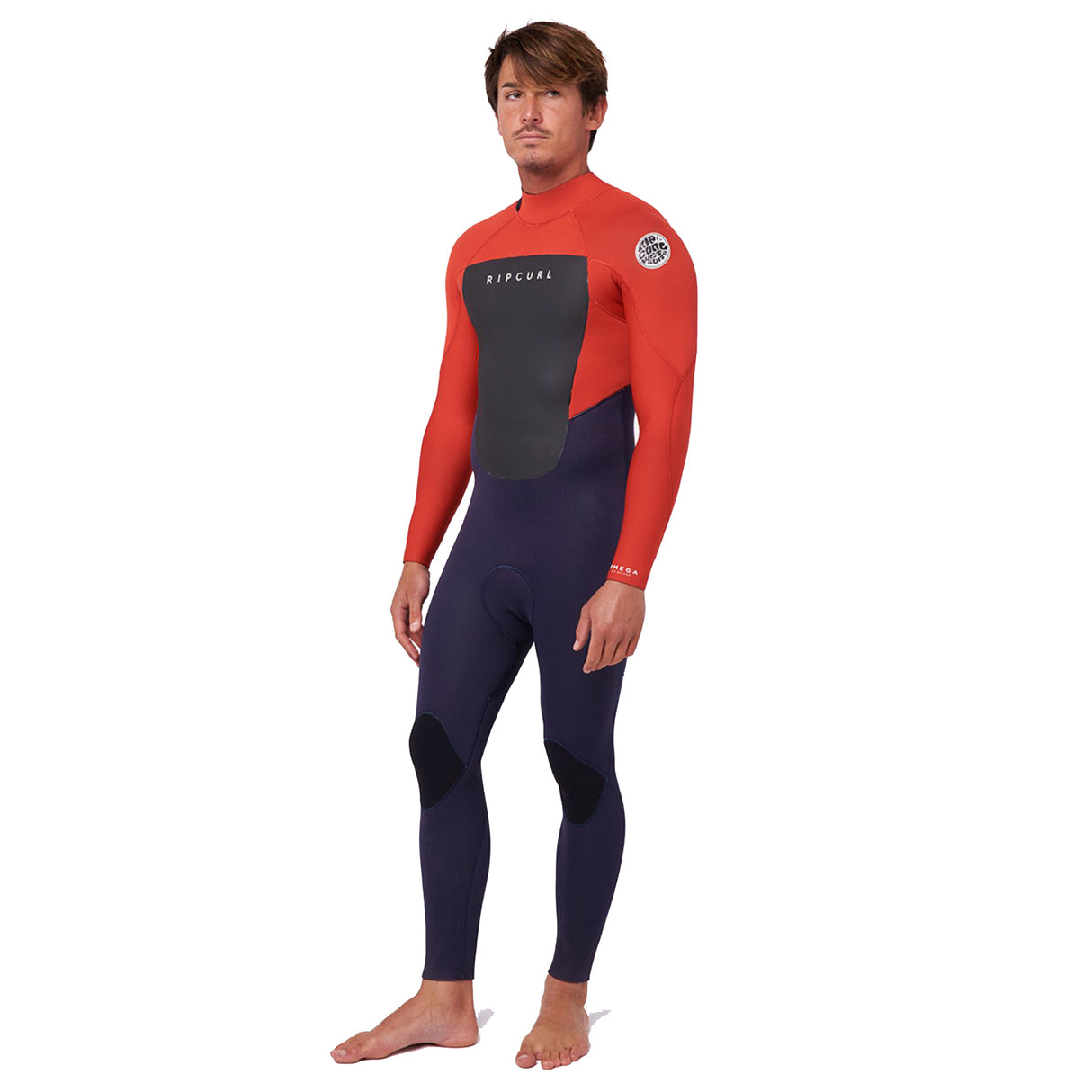 Ripcurl Men's Omega 3/2mm Steamer Back Zip Wetsuit Red / Small-Red / Medium-Red / Large-Red / X-Large-Red / XX-Large - 53 Degrees North