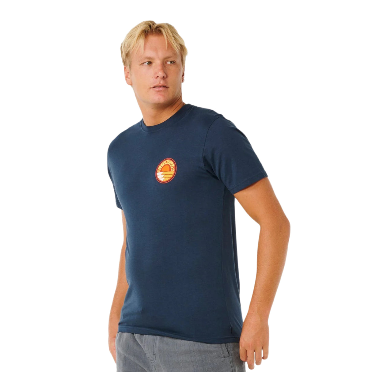 Ripcurl Men's Pacific Rinse Stacked T-Shirt Dark Navy / Small-Dark Navy / Medium-Dark Navy / Large-Dark Navy / X-Large-Faded Denim / Small - 53 Degrees North