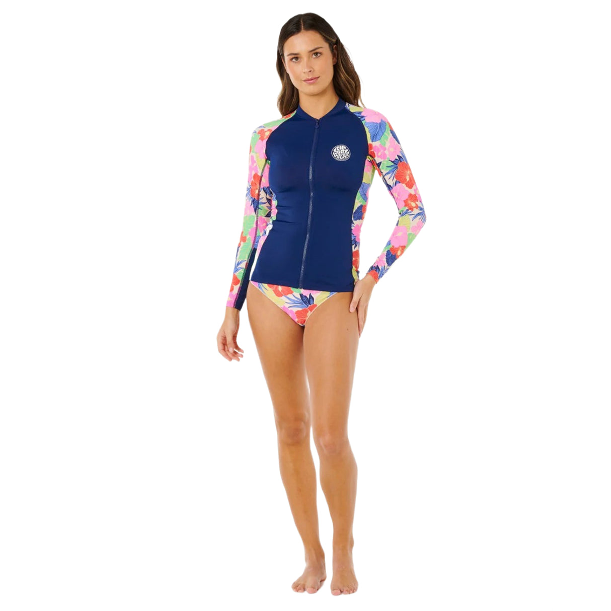 Ripcurl Women's Party Wave UPF Zip Thru Long Sleeve Swimsuit Multi / X-Small-Multi / Small-Multi / Medium-Multi / Large-Multi / X-Large - 53 Degrees North