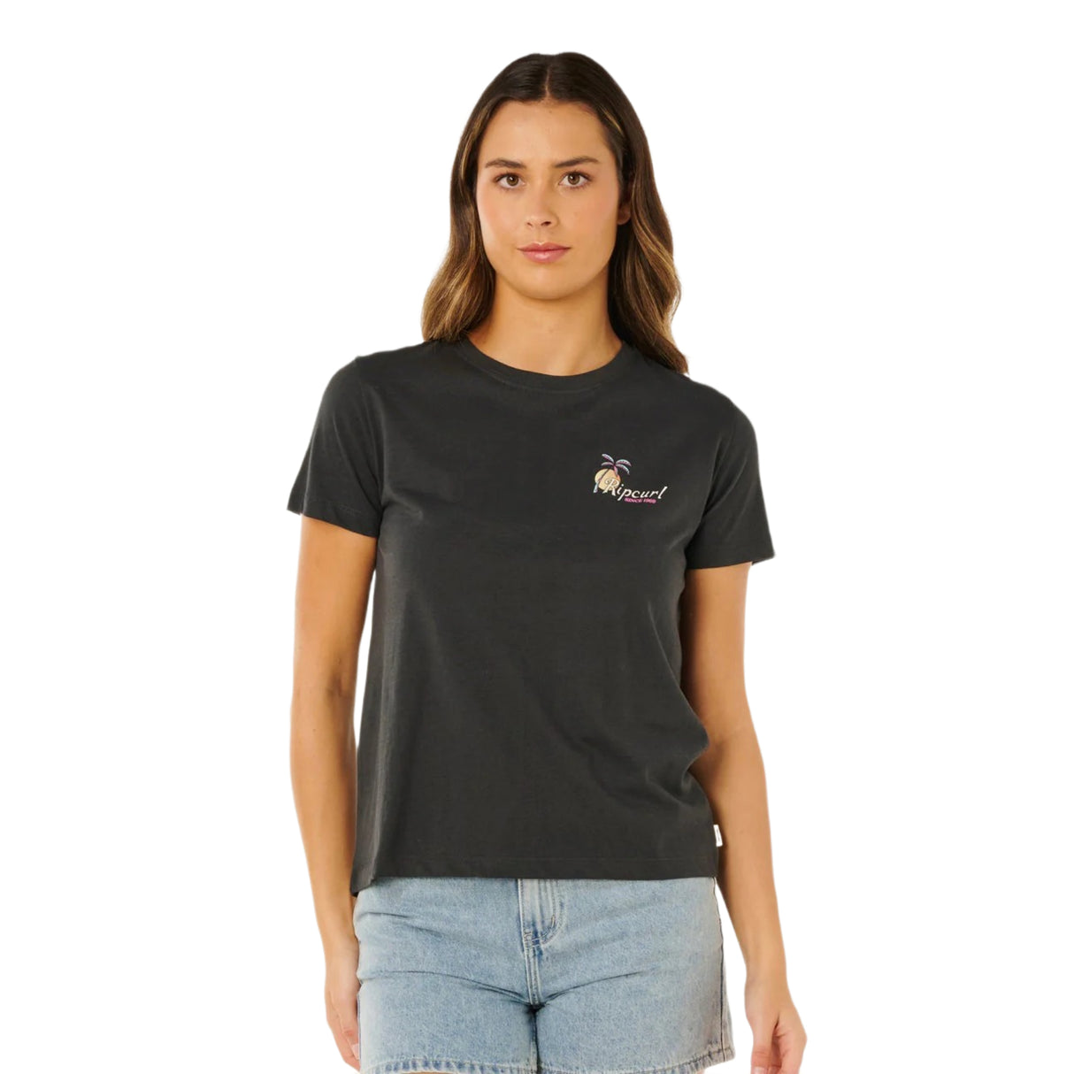 Ripcurl Women's Tide Line Standard T-Shirt Washed Black / X-Small-Washed Black / Small-Washed Black / Medium-Washed Black / Large-Washed Black / X-Large - 53 Degrees North