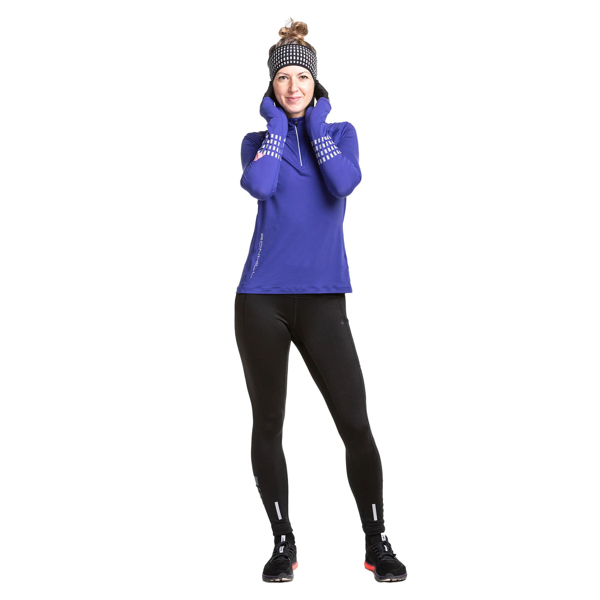 Ronhill Afterhours Thermal Headband Black/Bright White/Reflect / Small/Medium-Black/Bright White/Reflect / Medium/Large - 53 Degrees North