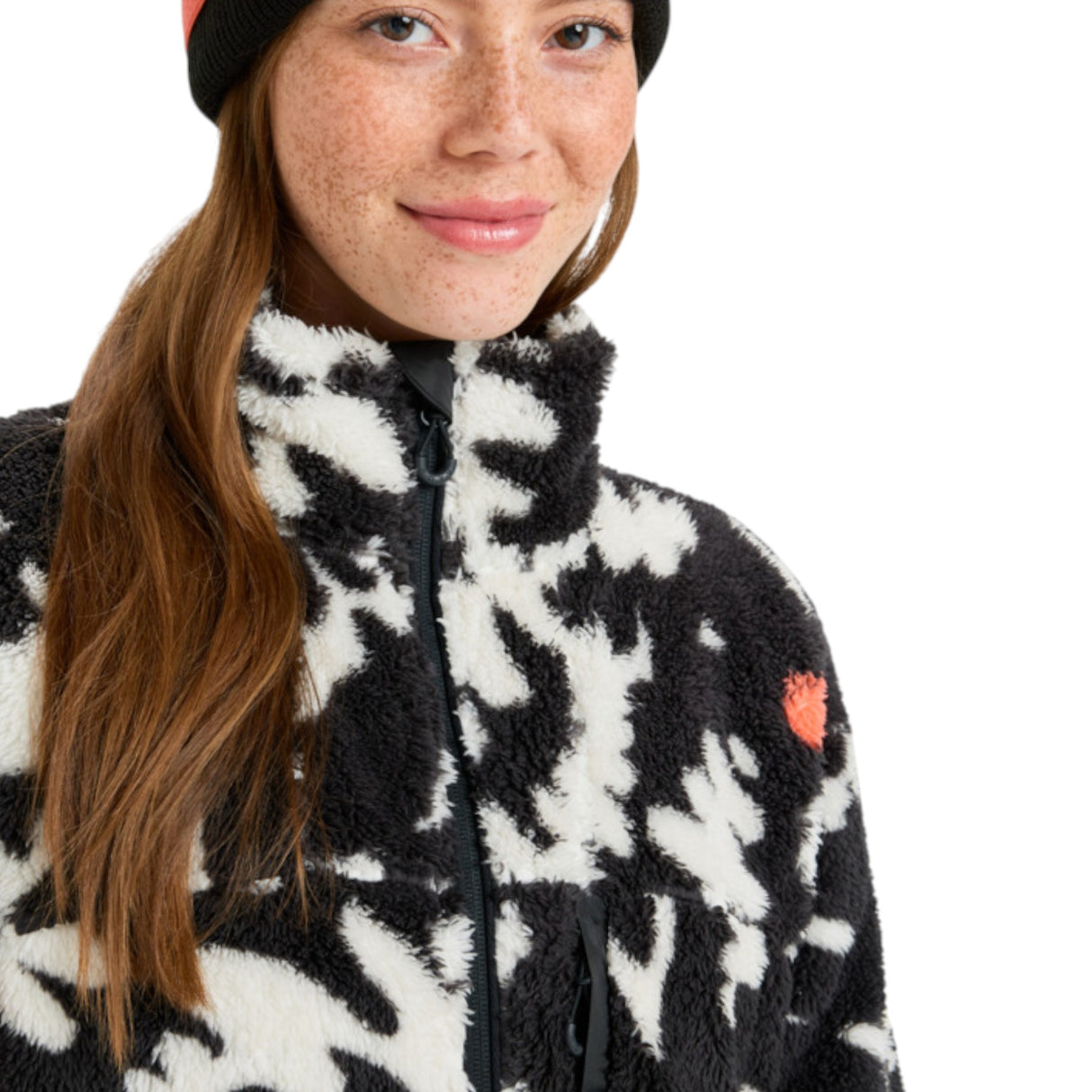 Roxy Women's Alabama Full Zip Printed Fleece True Black Big Flower / X-Small-True Black Big Flower / Small-True Black Big Flower / Medium-True Black Big Flower / Large-True Black Big Flower / X-Large - 53 Degrees North