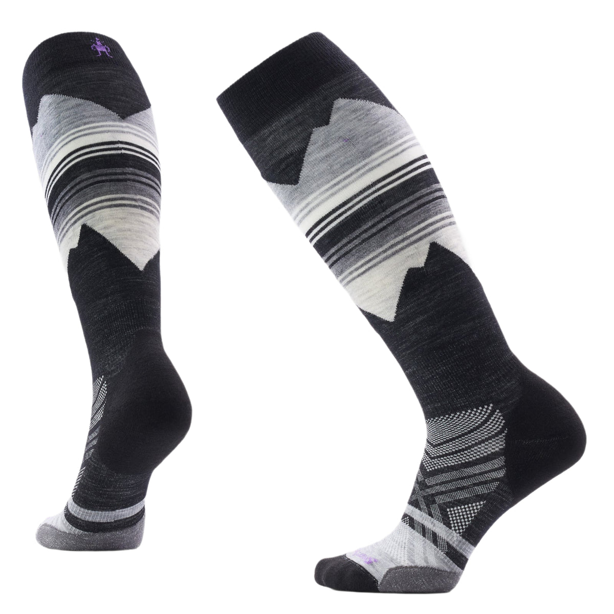 Smartwool Women's Ski Targeted Cushion Pattern OTC Socks in Medium Grey