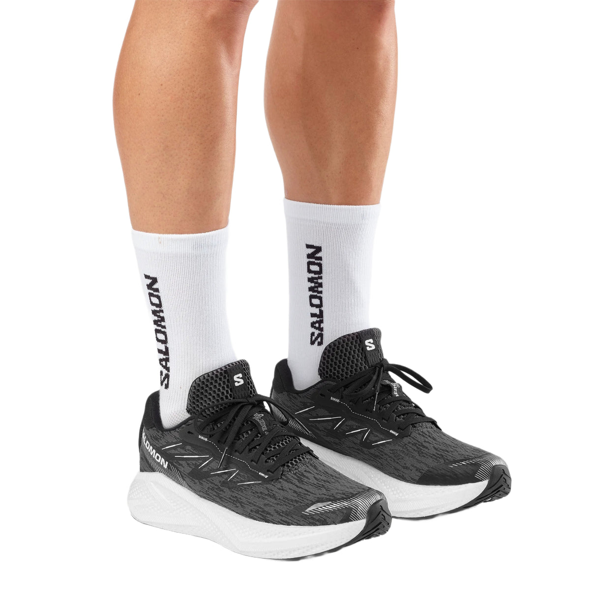 Salomon Men's Aero Glide 4 Running Shoes Black/White/Ftw Silver / UK 8-Black/White/Ftw Silver / UK 9-Black/White/Ftw Silver / UK 10-Black/White/Ftw Silver / UK 11-Black/White/Ftw Silver / UK 12 - 53 Degrees North