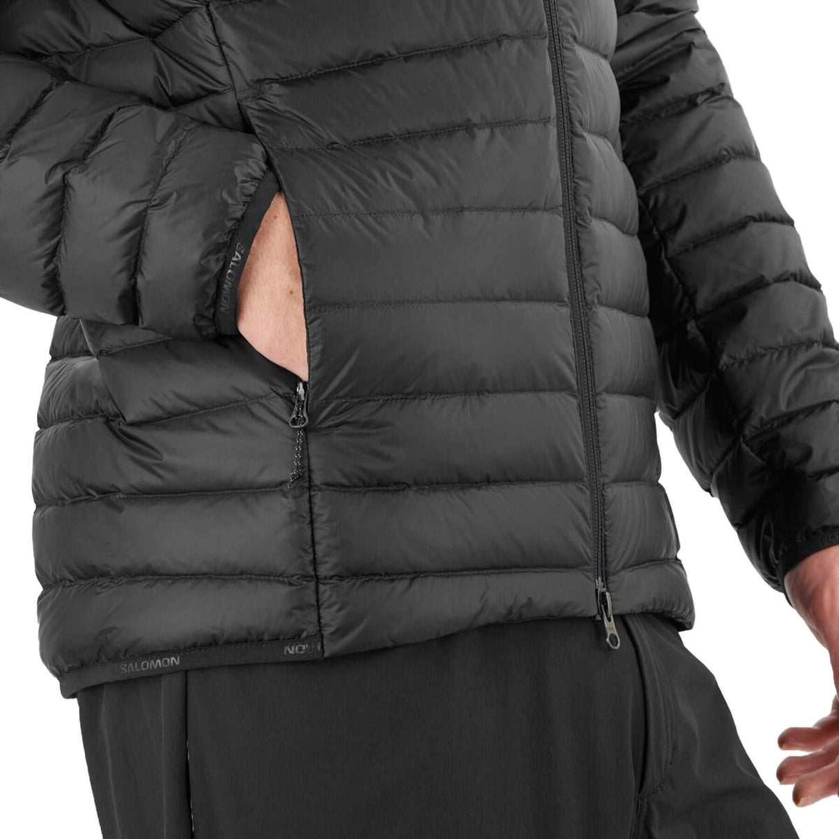 Salomon Men's Elixir Micro Down Hooded Jacket Deep Black / Small-Deep Black / Medium-Deep Black / Large-Deep Black / X-Large-Surf The Web / Small - 53 Degrees North