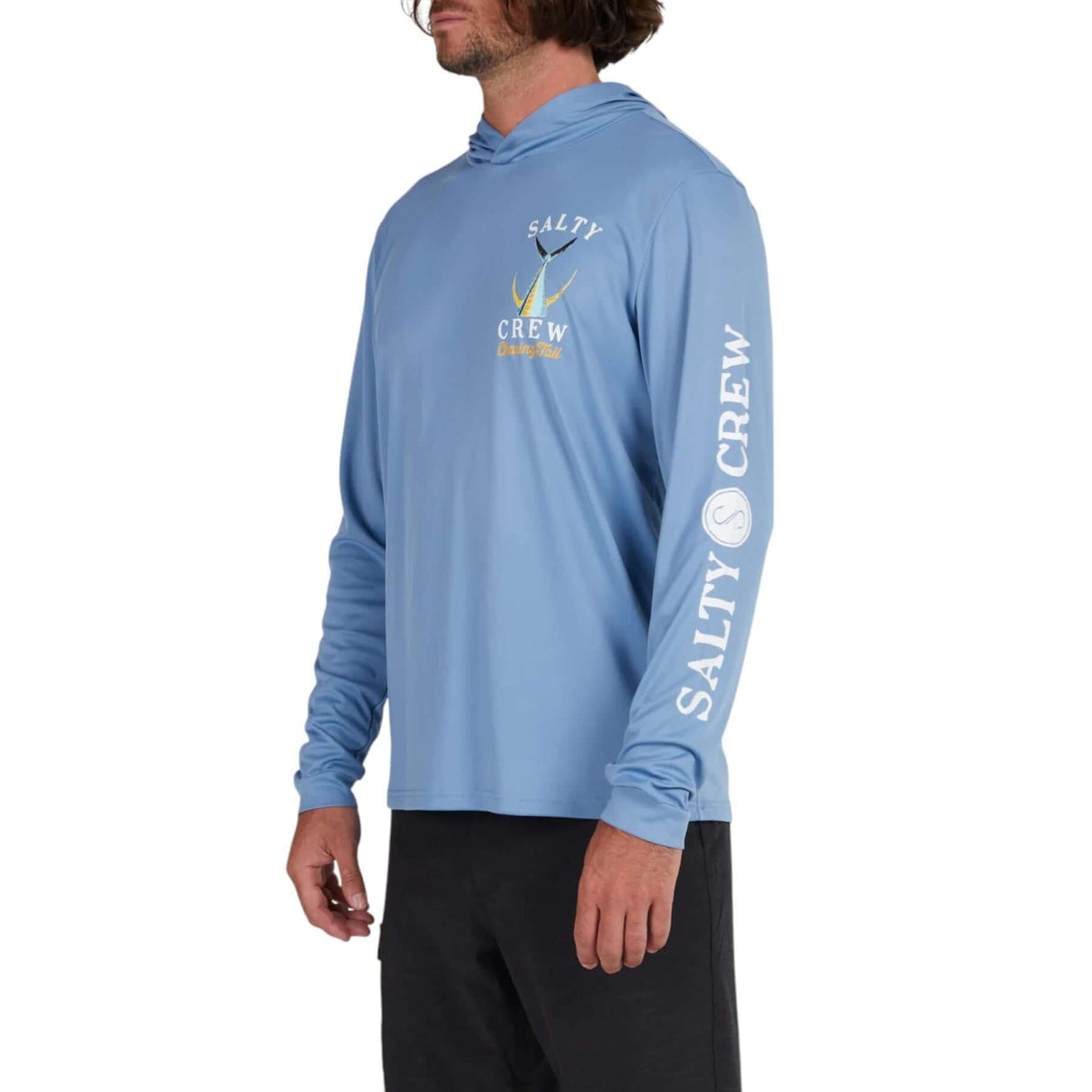 Salty Crew Men's Tailed Hooded Sunshirt Marine Blue / Small-Marine Blue / Medium-Marine Blue / Large-Marine Blue / X-Large-Marine Blue / XX-Large - 53 Degrees North