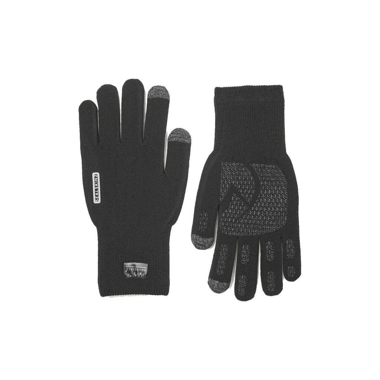 Sealskinz Anmer Waterproof All Weather Ultra Grip Knitted Gloves Black / Small-Black / Medium-Black / Large-Black / X-Large - 53 Degrees North
