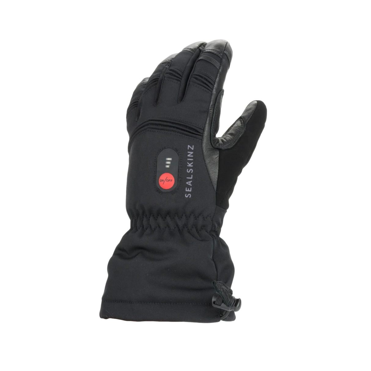 Sealskinz Filby Waterproof Heated Gauntlet Black / Small-Black / Medium-Black / Large-Black / X-Large - 53 Degrees North