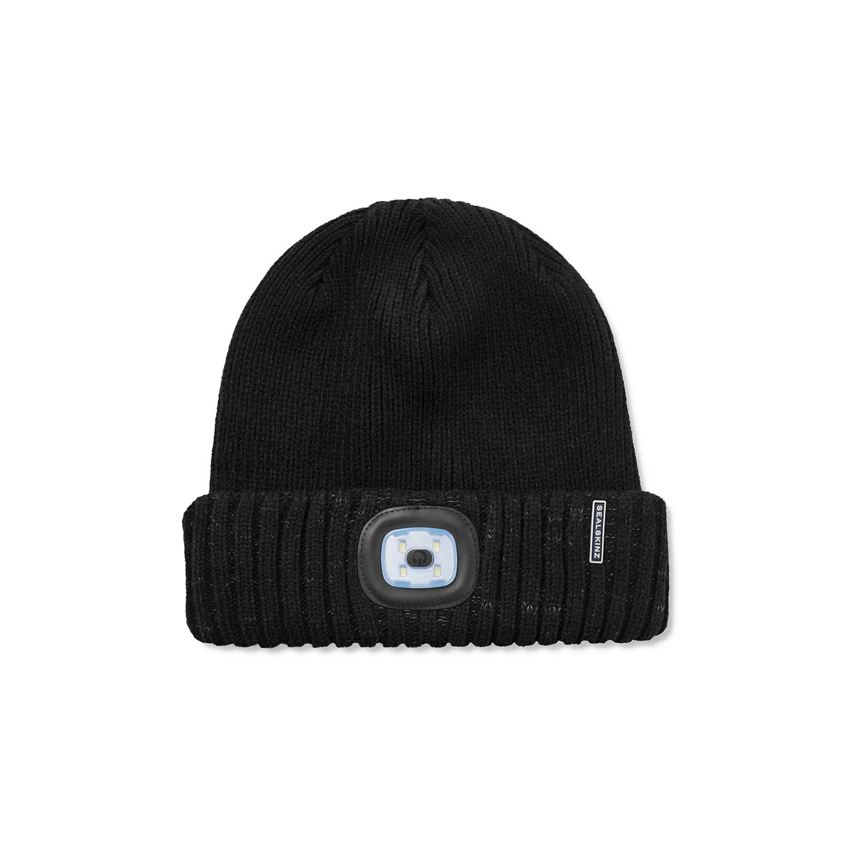 Sealskinz Heydon Waterproof Cold Weather LED Roll Cuff Beanie Black / Small/Medium-Black / Large/X-Large-Black / XX-Large - 53 Degrees North