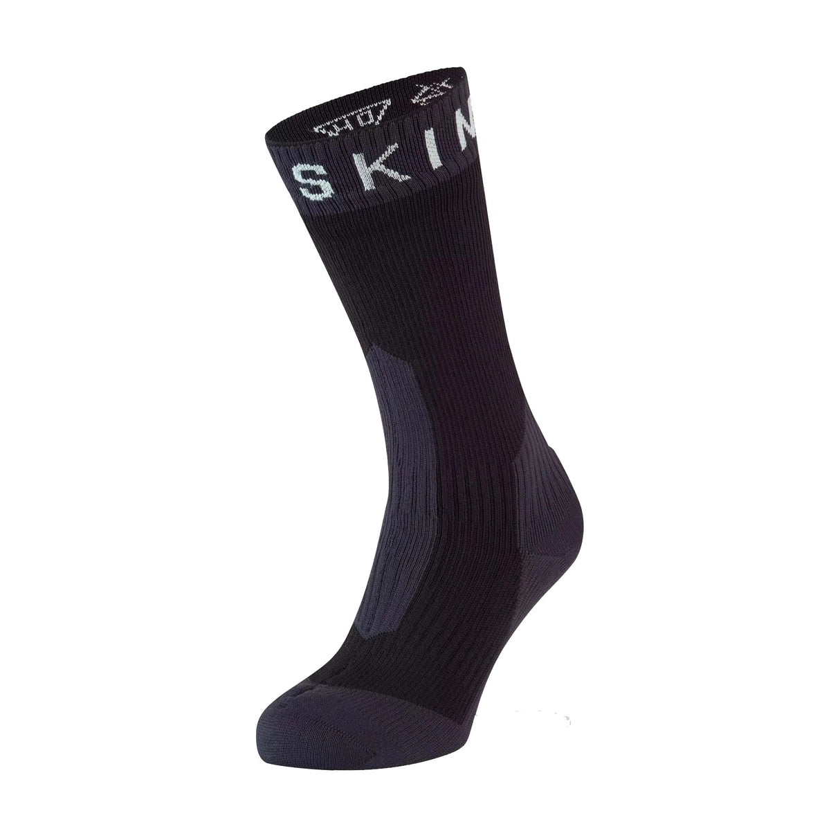 Sealskinz Stanfield Waterproof Extreme Cold Weather Mid Length Socks Black / Small (UK 3-5)-Black / Medium (UK 6-8)-Black / Large (UK 9-11)-Black / X-Large (UK 12-14) - 53 Degrees North