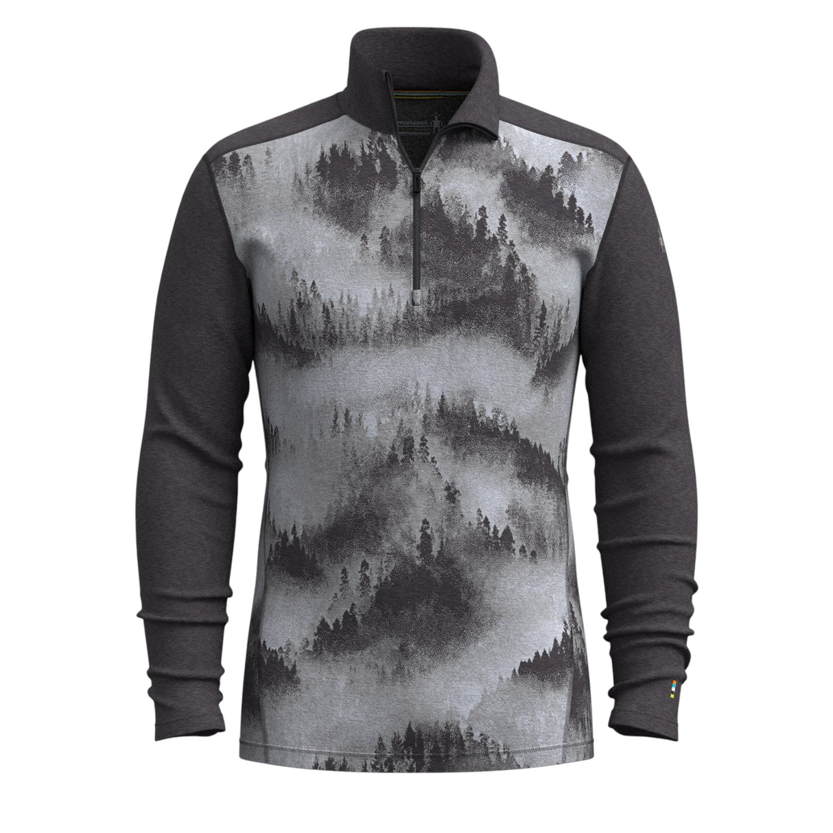 Smartwool Men's Classic Thermal Merino Base Layer 1/4 Zip Shirt Charcoal Foggy Pines / Small-Charcoal Foggy Pines / Medium-Charcoal Foggy Pines / Large-Charcoal Foggy Pines / X-Large-Charcoal Heather / Small - 53 Degrees North