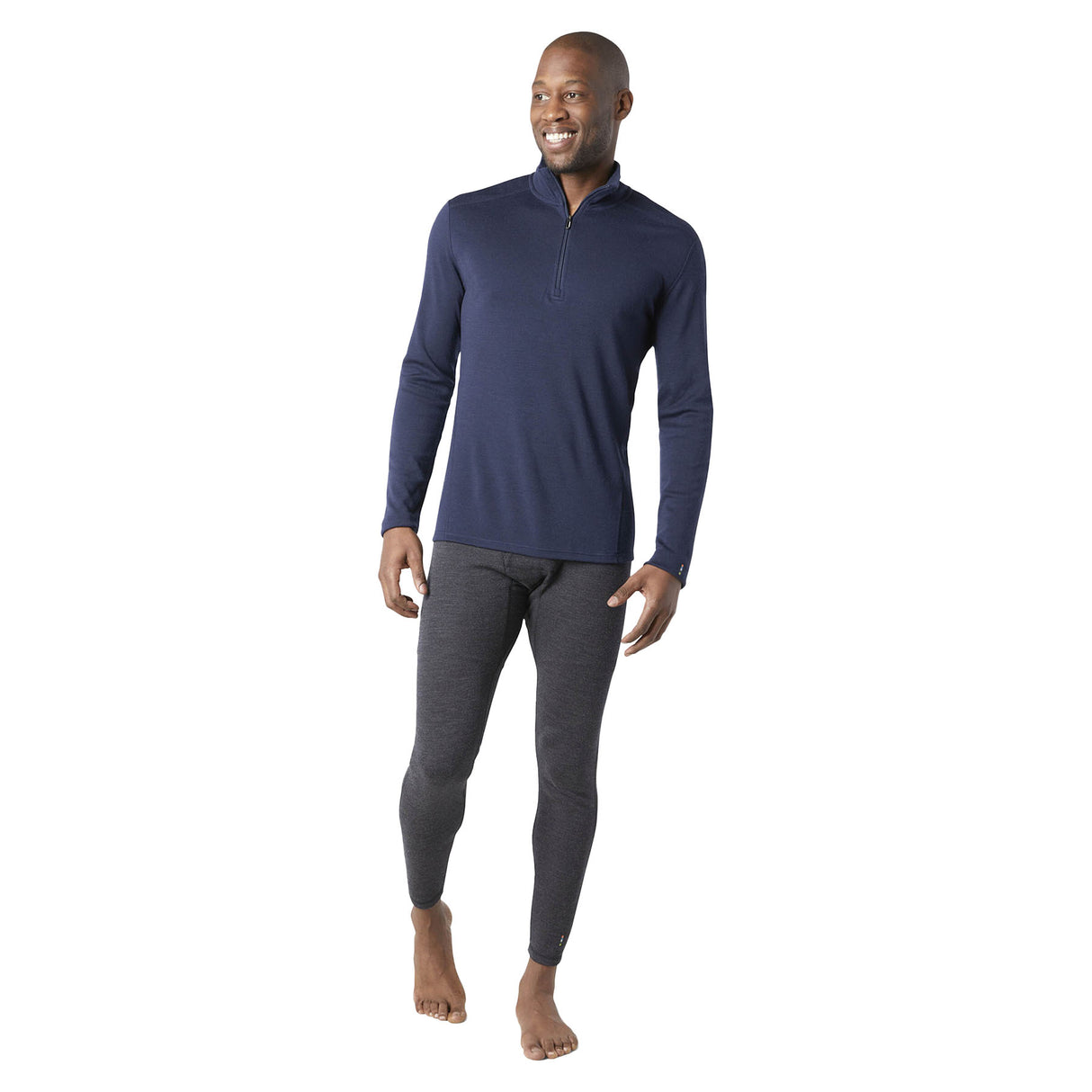 Smartwool Men's Classic Thermal Merino Baselayer 1/4 Zip Top Charcoal Heather / Small-Charcoal Heather / Medium-Charcoal Heather / Large-Charcoal Heather / X-Large-Charcoal Heather / XX-Large - 53 Degrees North