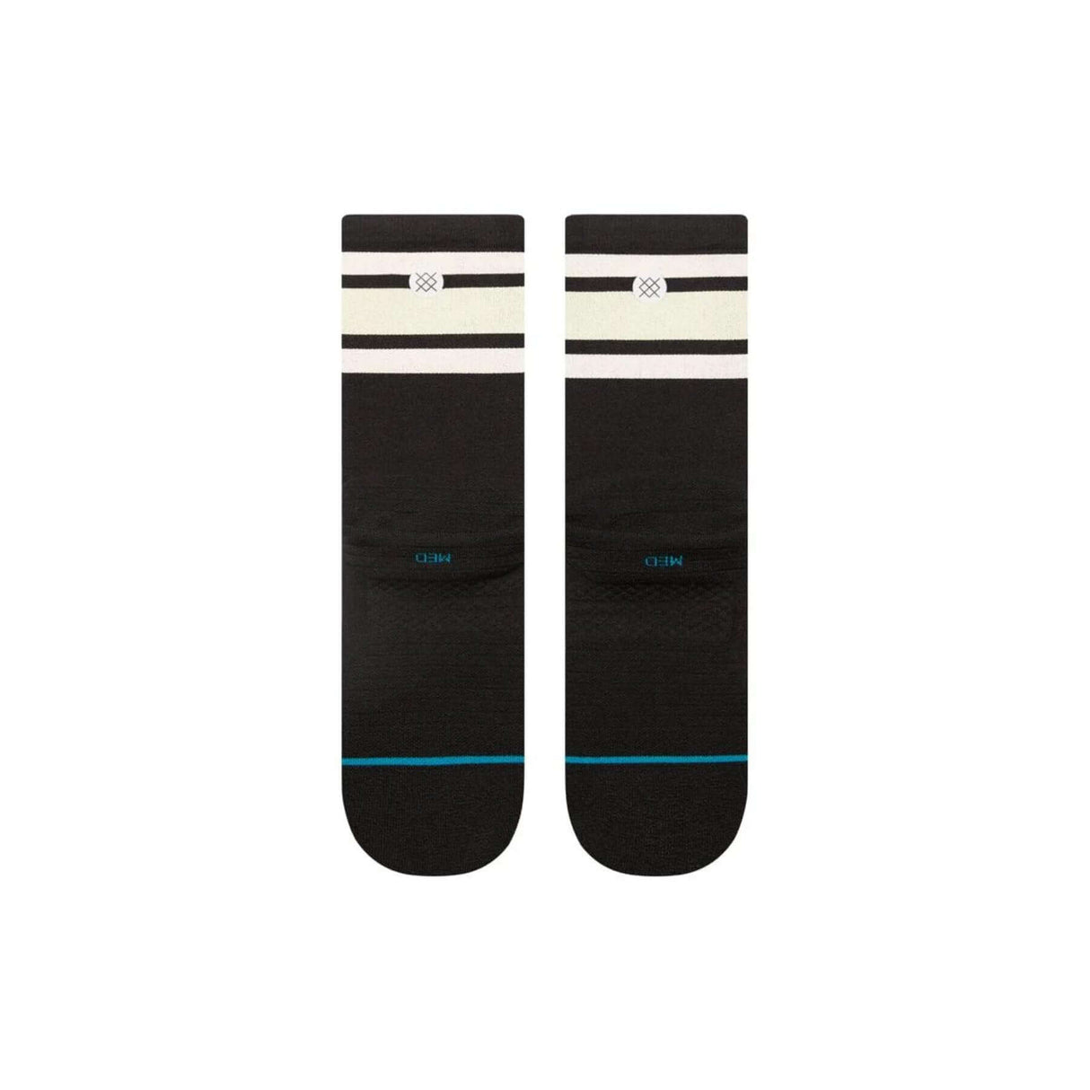 Stance Boyd Light Crew Socks Black / Medium (UK 5.5-8)-Black / Large (UK 8.5-11.5) - 53 Degrees North