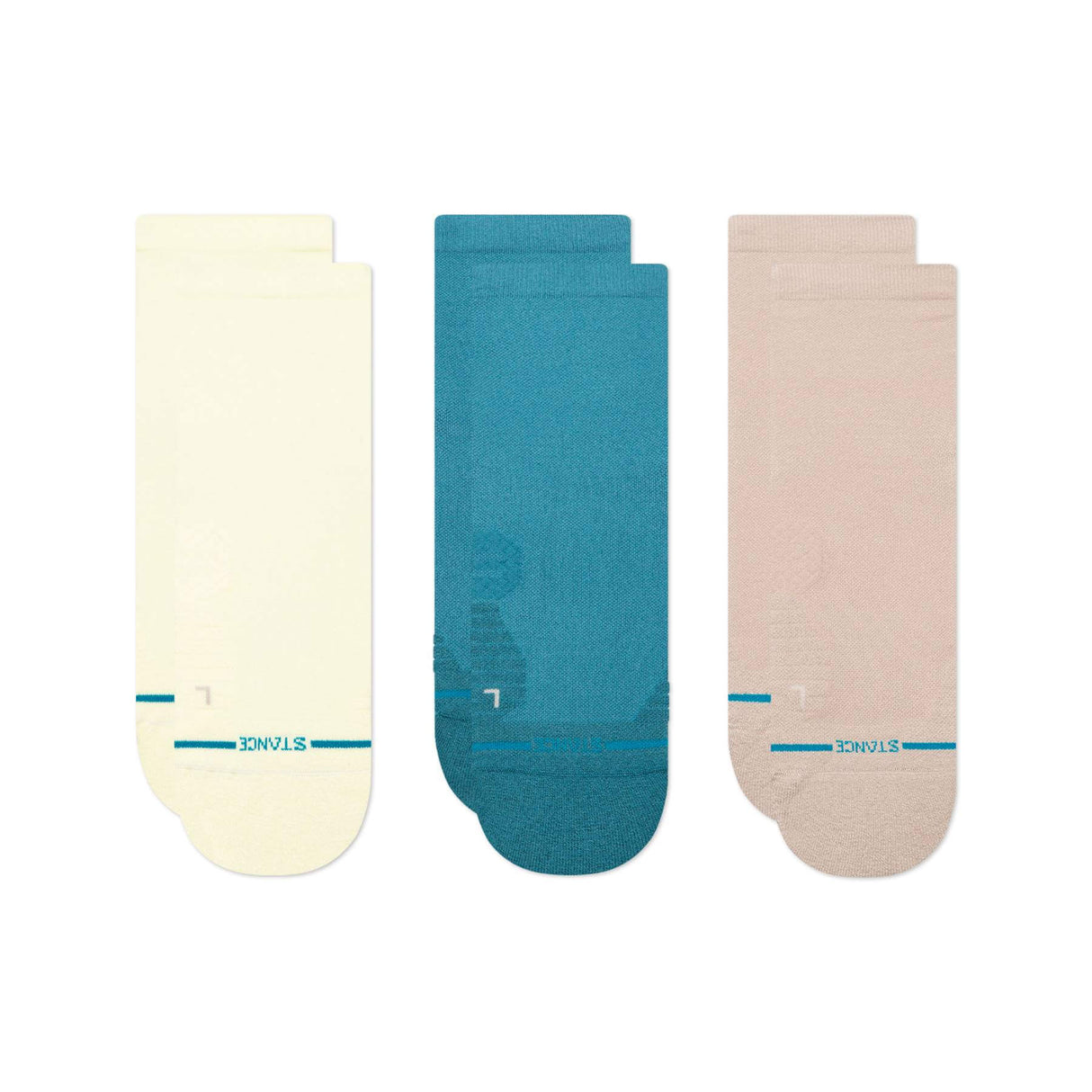 Stance Butter Light Quarter Socks - 3 Pack Butter / Medium (UK 5.5-8)-Butter / Large (UK 8.5-11.5) - 53 Degrees North