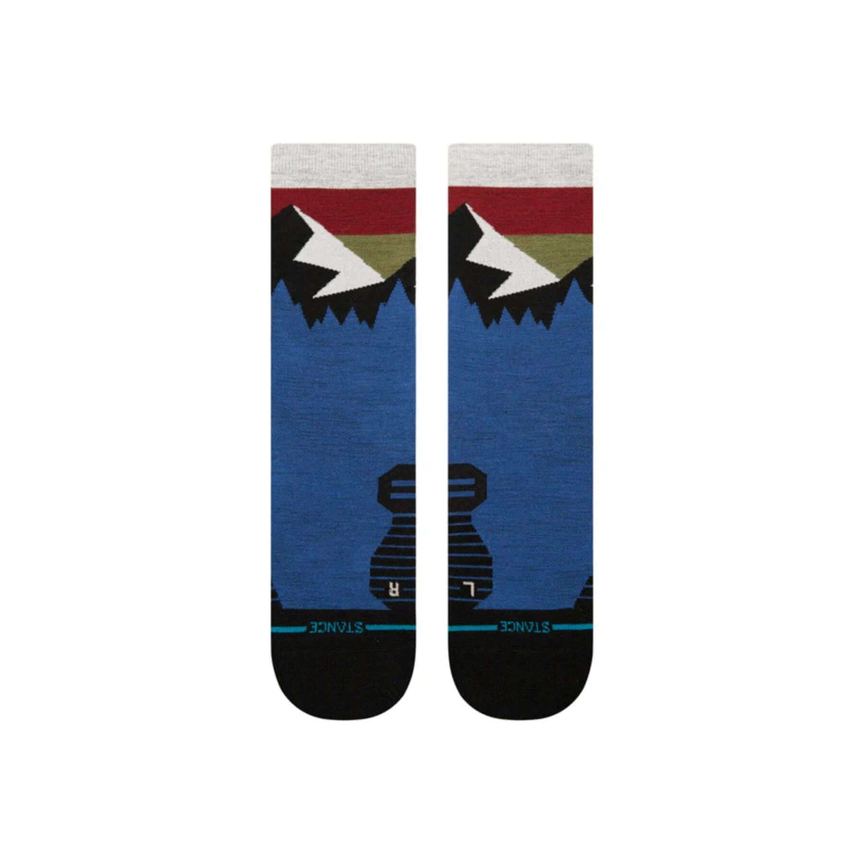 Stance Light Wool Crew Socks Black/Red / Medium (UK 5.5-8)-Black/Red / Large (UK 8.5-11.5)-Cobalt Blue / Medium (UK 5.5-8)-Cobalt Blue / Large (UK 8.5-11.5) - 53 Degrees North