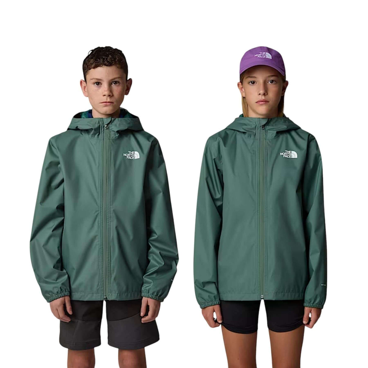 The North Face Kids' Zipline Rain Jacket Duck Green / Age 7-8-Duck Green / Age 9-10-Duck Green / Age 11-12-Duck Green / Age 14-16-Duck Green / Age 18-20 #- 53 Degrees North