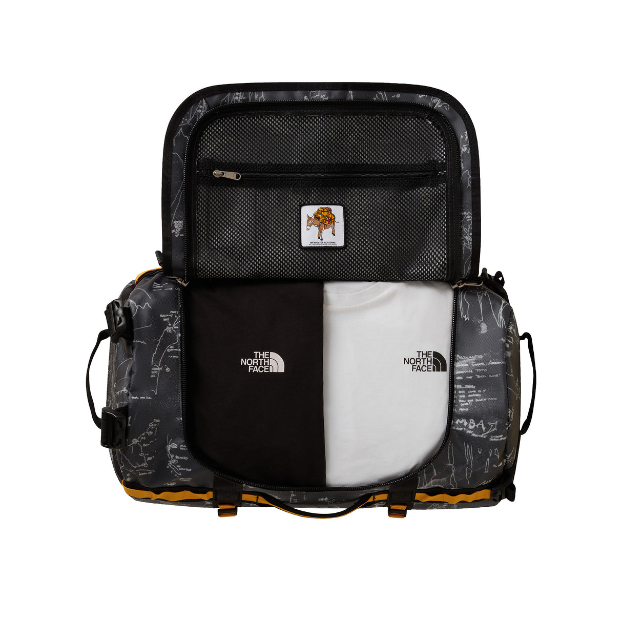 The North Face Base Camp Duffel Bag - Small Anthracite Grey Conrad-Opal Frost TNF Postcard-Stone Slab/Granite Grey-White Ash/Calacatta-Metal Pink/Hushed Laven - 53 Degrees North